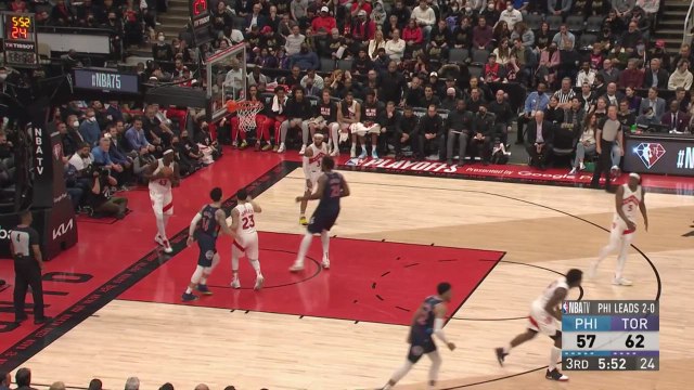 Embiid rattles Raptors with dunk on Siakam