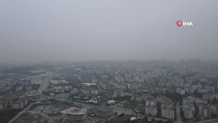 Bursa'nın üzerini kaplayan bulutları delen dron, gökyüzünün görülmeyen kısmını böyle kayda aldı