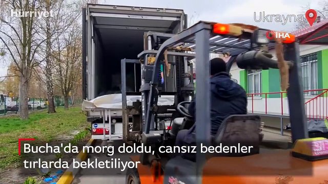 Bucha'da morg doldu, cansız bedenler tırlarda bekletiliyor