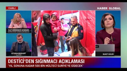 Destici'den Suriyeli sığınmacı açıklaması: Yıl sonuna kadar 500 bin mülteci Suriye'ye gidecek