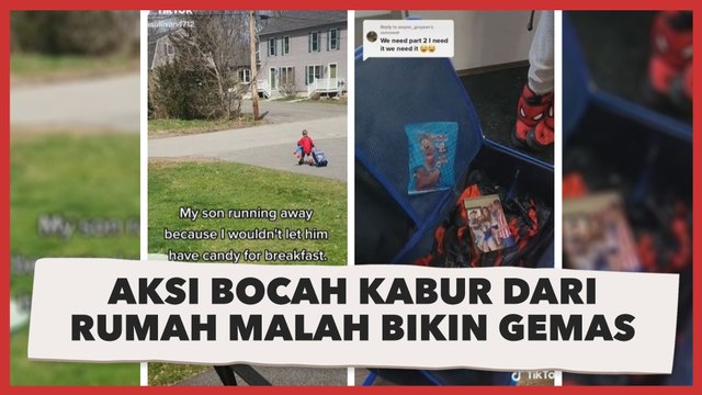 Tak Boleh Makan Permen saat Sarapan, Aksi Bocah Kabur dari Rumah Malah Bikin Gemas