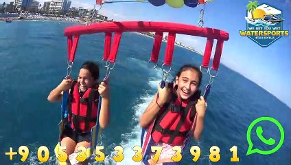 2 little girls experiencing the magnificent view of Antalya with Parasailing ( Hasan Yağmur )