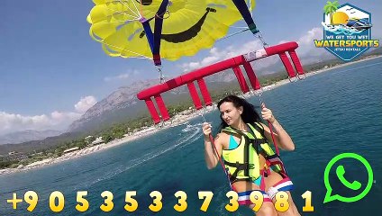 Beautiful Russian Lady Fun Parasailing Experience in Kemer ( Hasan Yağmur )