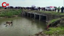 Edirne'de otomobil sulama kanalına düştü