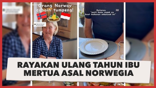 Rayakan Ulang Tahun Ibu Mertua Asal Norwegia, Wanita Ini Masak Nasi Tumpeng Spesial