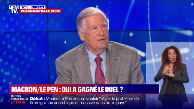 Alain Duhamel: Marine Le Pen a clairement progressé, mais Emmanuel Macron a nettement dominé