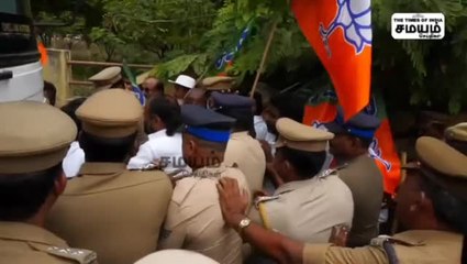 திருச்சியில் பாஜக - திமுகவினர் மோதல்; தடுத்து நிறுத்திய போலீஸ்!