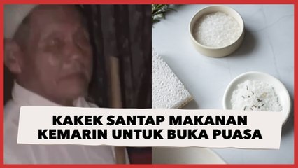 Viral Kakek Buta Santap Makanan Kemarin untuk Buka Puasa, Bikin Publik Ikut Merasa Pilu