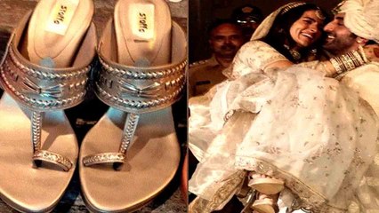 Alia Bhatt  ने शादी में लाखों की साड़ी संग पहनी इतनी सस्ती सैंडल, कीमत चौंका देगी | FilmiBeat