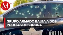 Acribillan a dos policías a bordo de su patrulla en Sonora