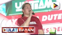 Vice presidential candidate Sara Duterte, naging emosyonal sa mainit na pagtanggap ng mga tagasuporta sa Lipa, Batangas