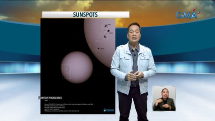 "Sunspots" na mas malamig at mas madilim na bahagi ng araw, nakuhaan ng larawan ng PAGASA | 24 Oras
