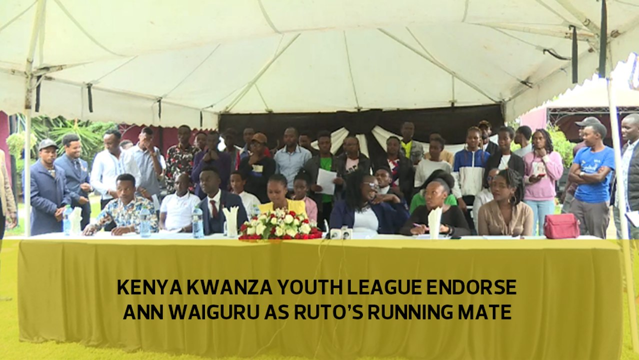 Kenya Kwanza youth league endorse Ann Waiguru as Ruto's running mate
