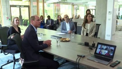 Duke and Duchess of Cambridge talk to aid workers in Ukraine