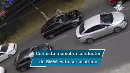 Conductor de auto de lujo choca y evita asalto en Polanco