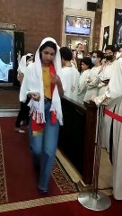 كنيسة السيدة العذراء بالمعادى تصلى اللقان فى خميس العهد ضمن أسبوع الآلام