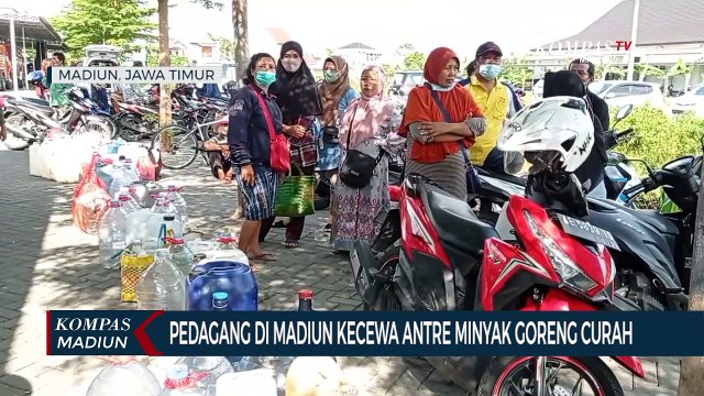 Pedagang Di Madiun Kecewa Antre Minyak Goreng Curah