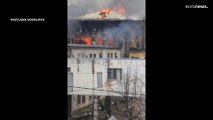 بالفيديو: حريق في منشأة تابعة لوزارة الدفاع الروسية ومقتل 7 أشخاص