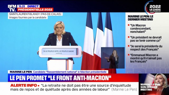 Marine Le Pen: Le travail doit être reconnu et doit payer
