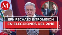 Respeto a Peña Nieto por no intervenir en elección de 2018: AMLO