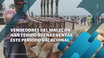 Aumentan ventas de los vendedores del malecón durante vacaciones | CPS Noticias Puerto Vallarta