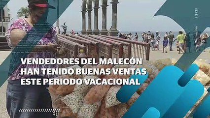 Скачать видео: Aumentan ventas de los vendedores del malecón durante vacaciones | CPS Noticias Puerto Vallarta