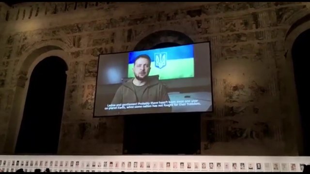 Zelensky in videomessaggio alla Biennale d'arte di Venezia