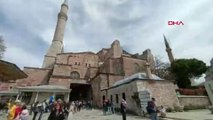 Ayasofya Camii'nin imparator kapısı onarıldı