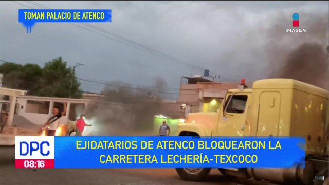 Ejidatarios de Atenco bloquearon la carretera Lechería-Texcoco