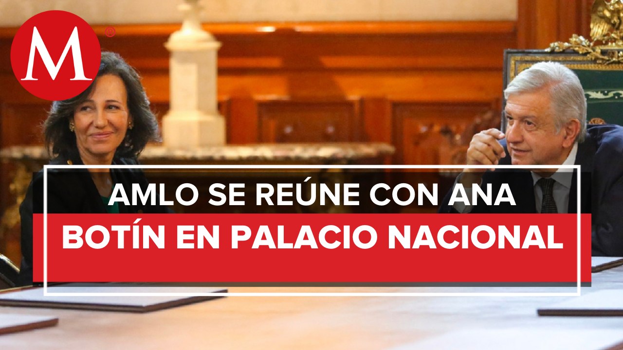 AMLO se reúne con Ana Botín, presidenta de Santander, en Palacio Nacional