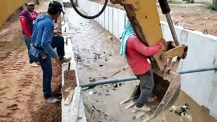 Construction Crew Rescues Dog From Irrigation Canal