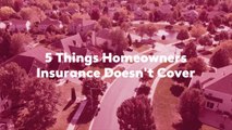 5 Things Homeowners Insurance Doesn't Cover