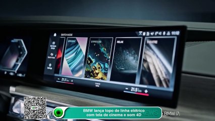 BMW lança topo de linha elétrico com tela de cinema e som 4D