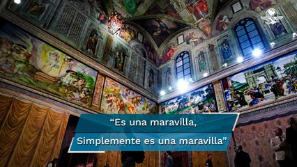 Rompen en llanto tras visitar Capilla Sixtina en el Zócalo de la CDMX