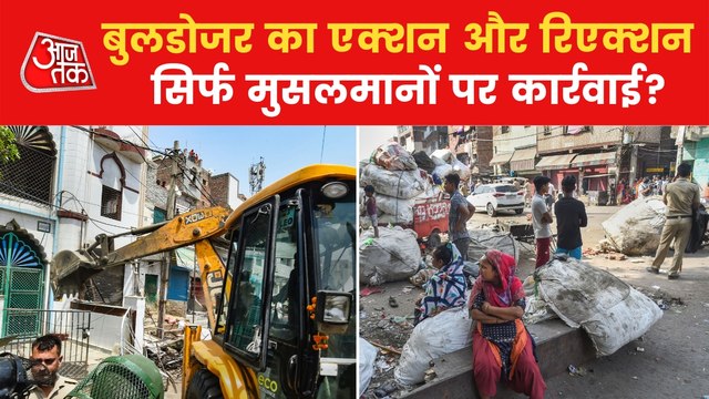 Jahangirpuri: Demolition drive affected woman shows anger