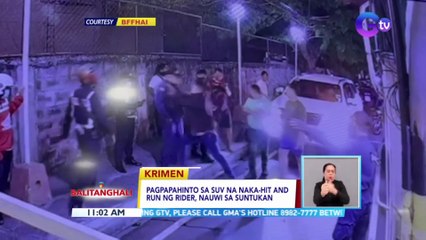 Pagpapahinto sa SUV na naka-hit and run ng rider, nauwi sa suntukan | BT