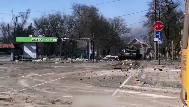 Crazy tank drift of Russian occupants