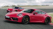 Porsche Taycan GTS Sport Turismo, 911 Carrera GTS, Macan GTS, 718 Boxster GTS 4.0 and Panamera GTS Sport Turismo Design in Red