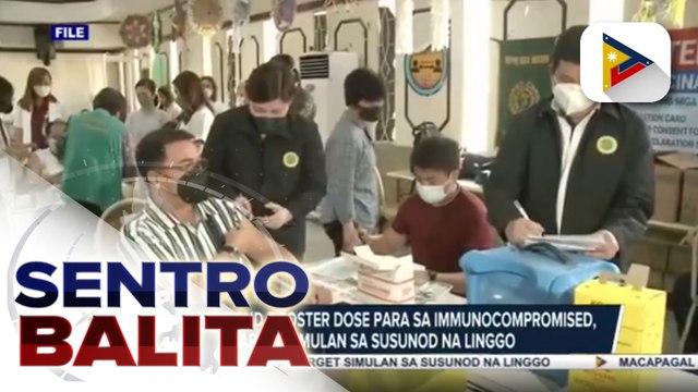 Rollout ng 2nd booster dose para sa mga immunocompromised, target simulan sa susunod na linggo