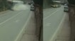 Beykoz’da İETT otobüsünün kayalıklara çarptığı kaza kamerada