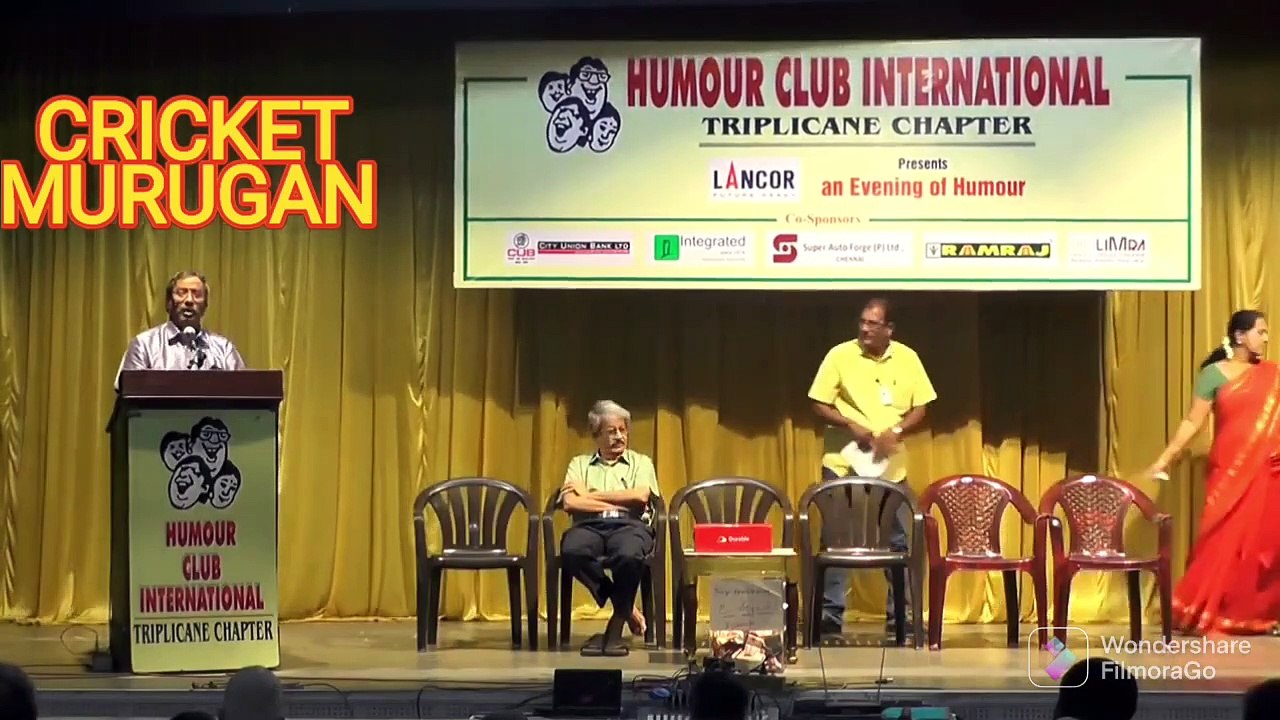 A very  creative  " CRICKET MURUGAN"  from THE HUMOUR CLUB INTNL CHENNAI APRIL 2022