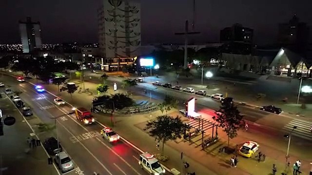 Imagens aéreas mostram grande aparato das forças de segurança durante a Operação Tiradentes em Cascavel