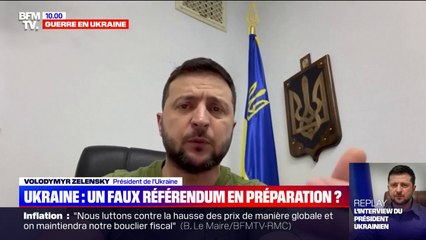 Скачать видео: Guerre en Ukraine: Volodymyr Zelensky alerte sur la préparation d'un faux référendum par la Russie