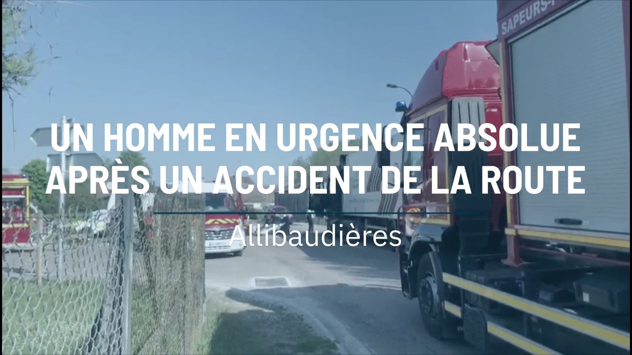 Un homme en urgence absolue après un accident de la route