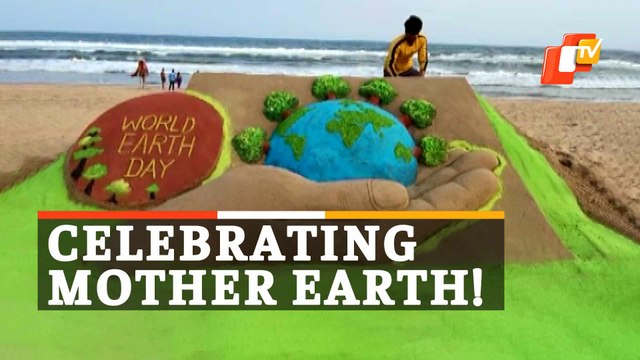 World Earth Day: Sand Artist Creates Sculpture With A Message