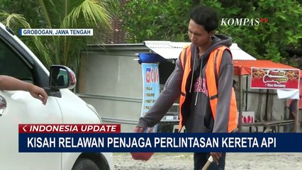 Pemuda dan Warga Desa Sambong Jateng Bergantian Jaga Perlintasan Kereta Api selama 24 Jam