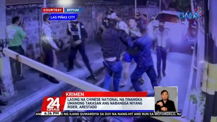 Lasing na Chinese national na tinangka umanong takasan ang nabangga niyang rider, arestado | 24 Oras