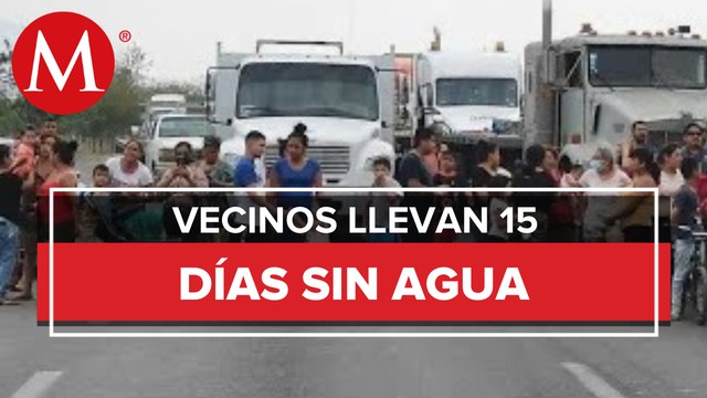 Por falta de agua, bloquean Libramiento Noroeste en Escobedo