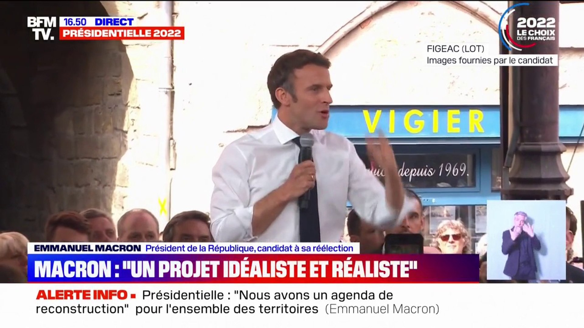 Emmanuel Macron: "Le 24 avril est un référendum pour ou contre la fidélité  à nos valeurs, (...) nous sommes pour" - Vidéo Dailymotion