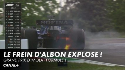 Drapeau rouge après l'explosion du frein d'Albon - Grand Prix d'Imola - F1